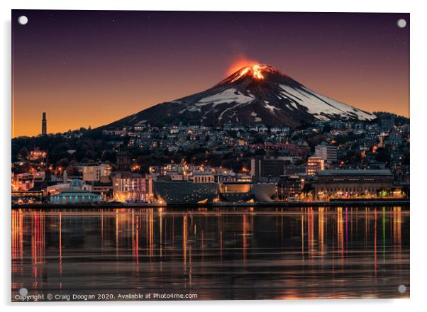 Dundee Volcano Acrylic by Craig Doogan