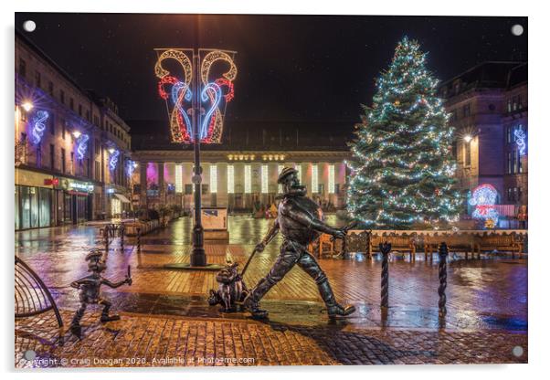 Dundee City Centre at Christmas Acrylic by Craig Doogan