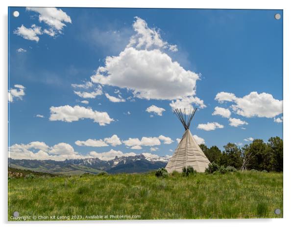 Sunny view of landscape of Ridgway State Park Acrylic by Chon Kit Leong