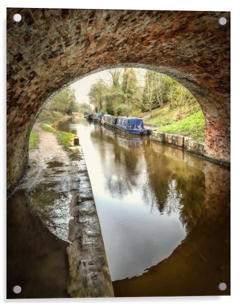  Winter on the Canal Acrylic by Peter Walmsley