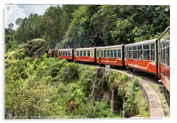 Toy Train Acrylic by Peter Walmsley