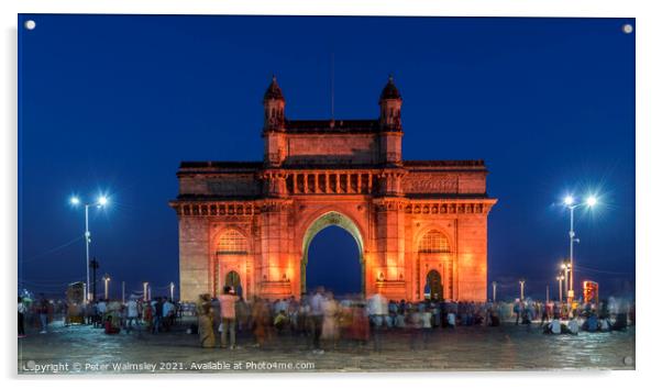 Gateway of India Acrylic by Peter Walmsley