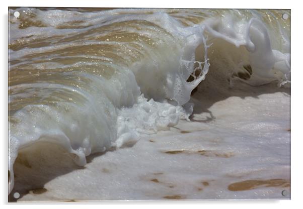 Breaking Wave in the Surf Acrylic by Jeremy Hayden