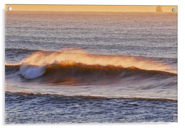 Wave Breaking in the Morning Sun Acrylic by Jeremy Hayden