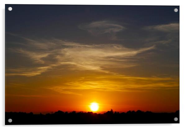 Clouds in the Sunset in France Acrylic by Jeremy Hayden