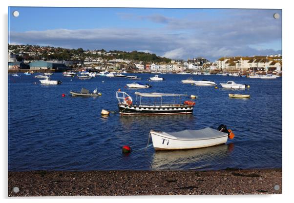 Teignmouth Harbour Acrylic by Jeremy Hayden