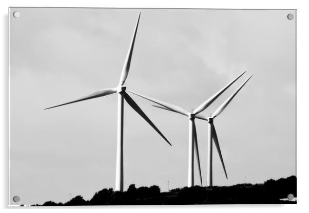 Wind Power Pointing the Way in Pembrokeshire Acrylic by Jeremy Hayden