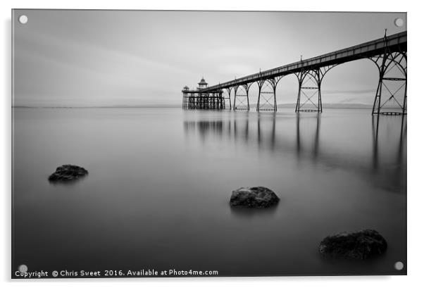 Clevedon Pier Acrylic by Chris Sweet