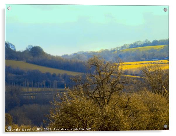 the wye valley , herefordshire Acrylic by paul ratcliffe