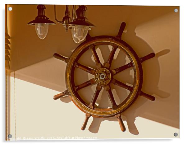 ships wheel Acrylic by paul ratcliffe