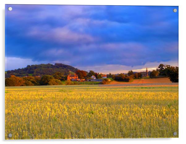 herefordshire farmland Acrylic by paul ratcliffe