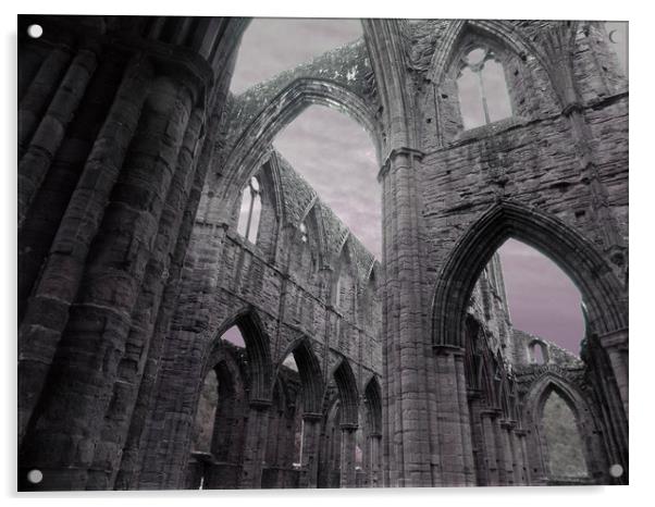 tintern abbey Acrylic by paul ratcliffe