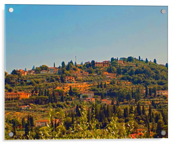 tuscan landscape Acrylic by paul ratcliffe