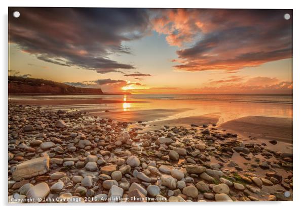 Sunset, St. Audries Bay, Somerset Acrylic by John Cummings