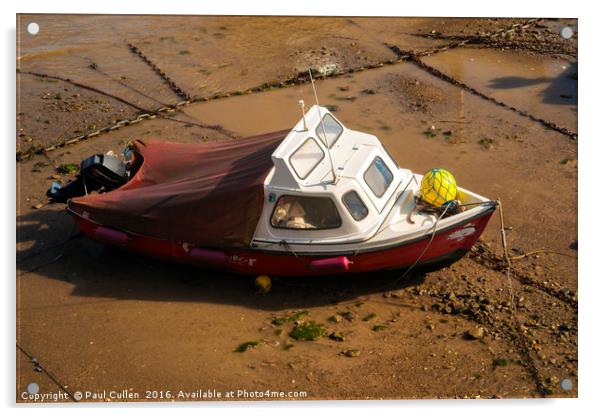 Red Boat. Acrylic by Paul Cullen