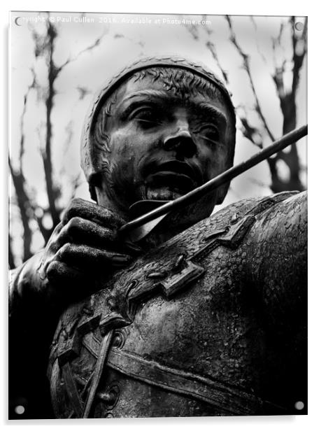 Robin Hood - portrait format. Acrylic by Paul Cullen