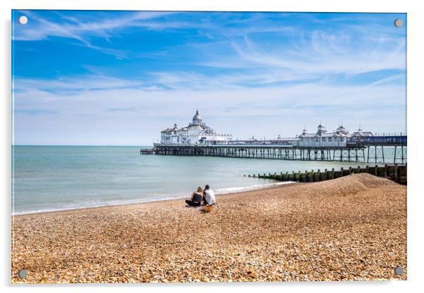 Eastbourne pier Acrylic by Mick Sadler ARPS