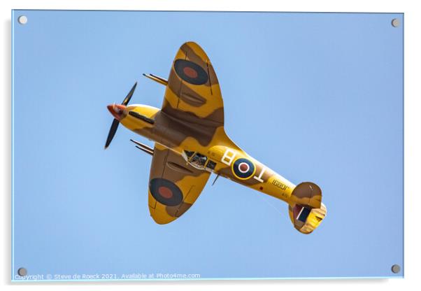 Spitfire LFVc JG891 Acrylic by Steve de Roeck