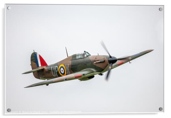 Hawker Hurricane Mk Ib Acrylic by Steve de Roeck