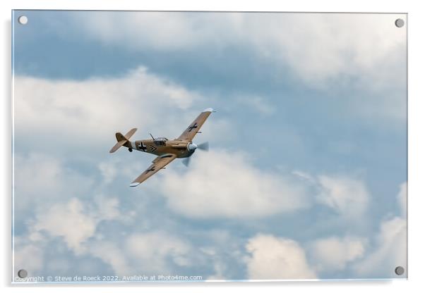 Messerschmitt Bf109, Lone fighter Acrylic by Steve de Roeck