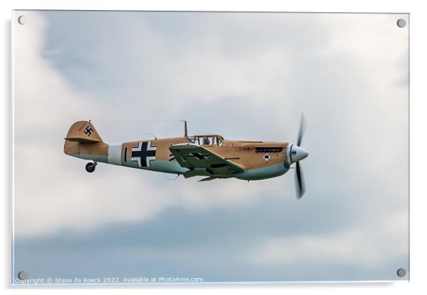 Messerschmitt Bf109 Acrylic by Steve de Roeck