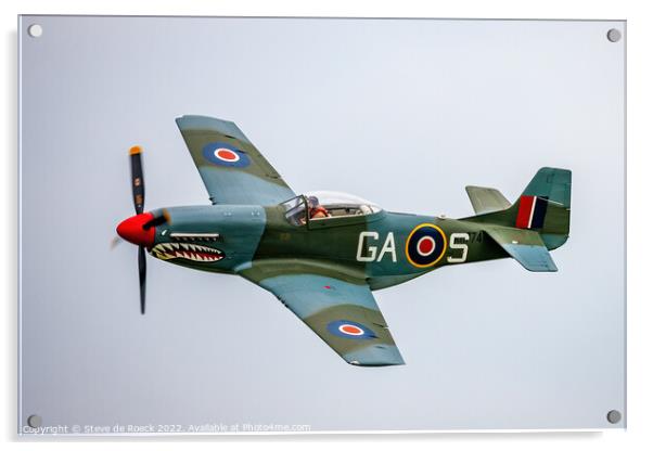 North American P51D GA-S in British RAF Markings. Acrylic by Steve de Roeck