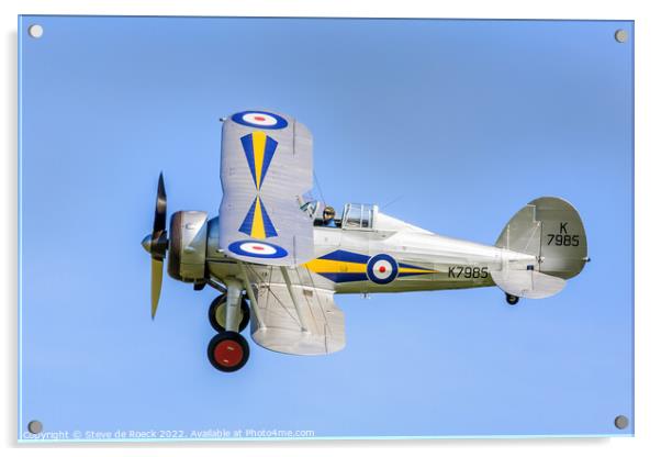 Gloster Gladiator K7985 G-AMRK Acrylic by Steve de Roeck