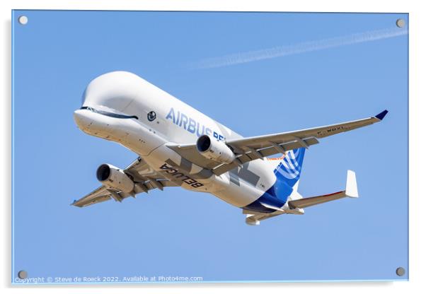 Smiling Airbus A330-743L Beluga Acrylic by Steve de Roeck