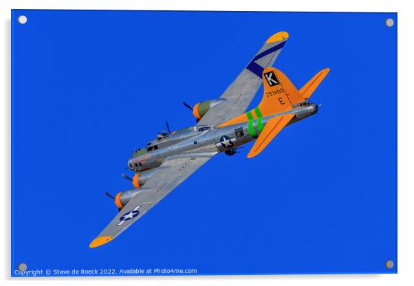 Boeing B17G Flying Fortress Fuddy Duddy Acrylic by Steve de Roeck