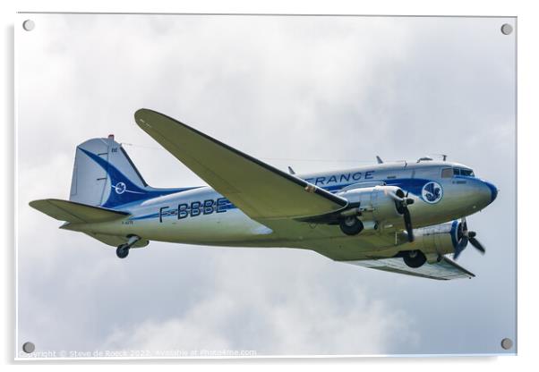 Douglas DC3 Dakota Air France Acrylic by Steve de Roeck