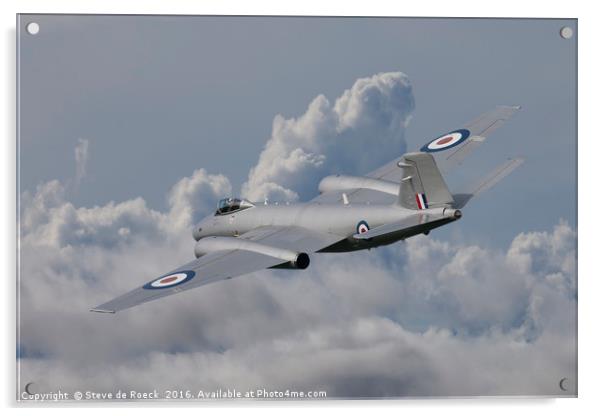 English Electric Canberra; Flying High  3/3 Acrylic by Steve de Roeck
