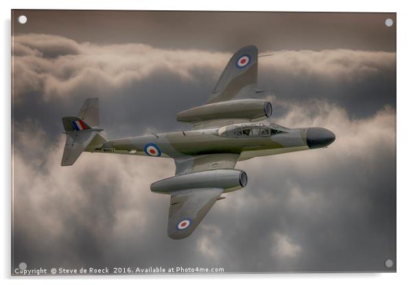 Gloster Meteor Night Patrol Acrylic by Steve de Roeck