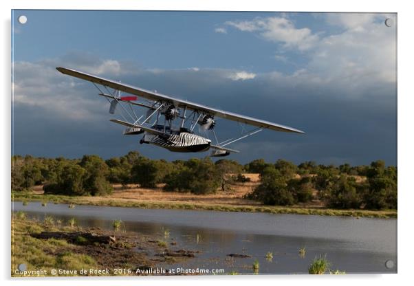 The Explorers Plane, Kenya. Acrylic by Steve de Roeck