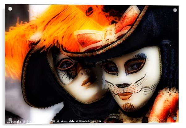 Cats In Hats. Acrylic by Steve de Roeck
