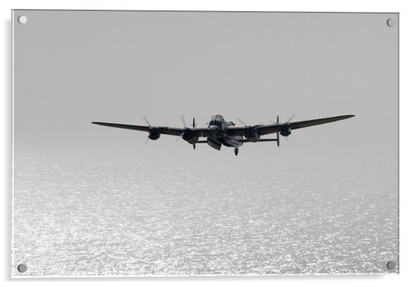 Avro Lancaster - Coasting In Acrylic by Steve de Roeck