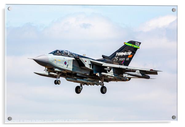 Panavia Tornado Bomber Landing Approach Acrylic by Steve de Roeck
