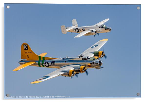 Bomber Formation Acrylic by Steve de Roeck