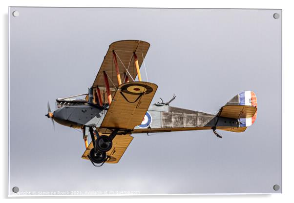 de Havilland DH9 Fighter plane Acrylic by Steve de Roeck