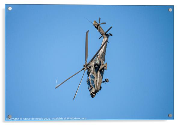 Apache Attack Helicopter Acrylic by Steve de Roeck