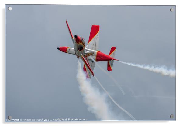 Patrulla Aguila Formation Aerobatics Team Cross Over Acrylic by Steve de Roeck