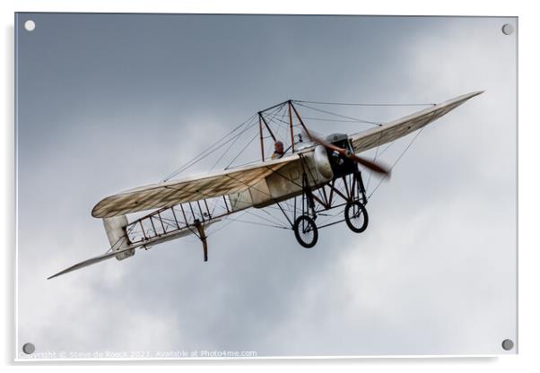 Bleriot XI Monoplane Acrylic by Steve de Roeck