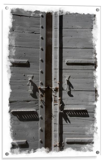 Grey Doors Acrylic by Steve de Roeck