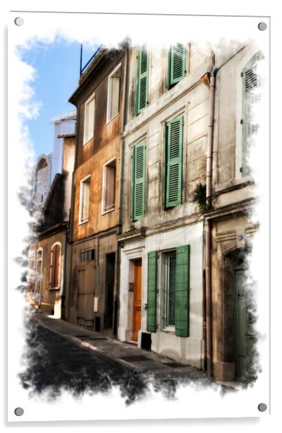 Back Street, Arles Acrylic by Steve de Roeck