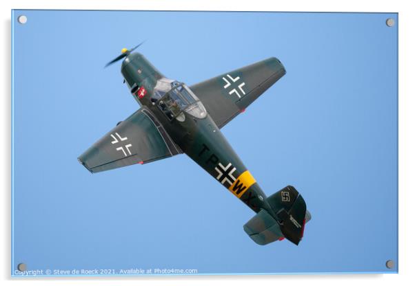 Bucker Bestmann, Luftwaffe Aircraft Acrylic by Steve de Roeck