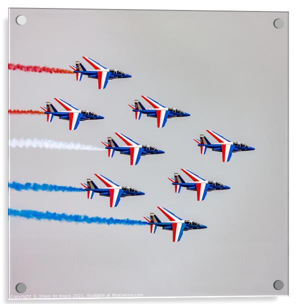Patrouille de France, Close Formation Acrylic by Steve de Roeck