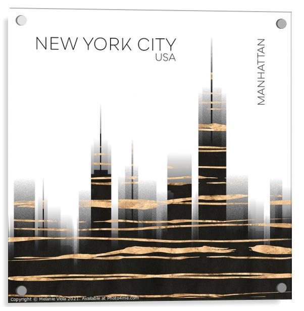 Urban Art NYC Skyline Acrylic by Melanie Viola