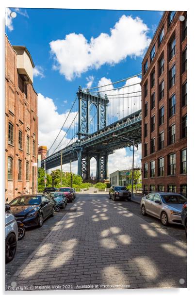 NEW YORK CITY Manhattan Bridge Acrylic by Melanie Viola