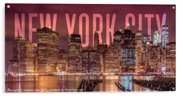 NEW YORK CITY Skyline Acrylic by Melanie Viola