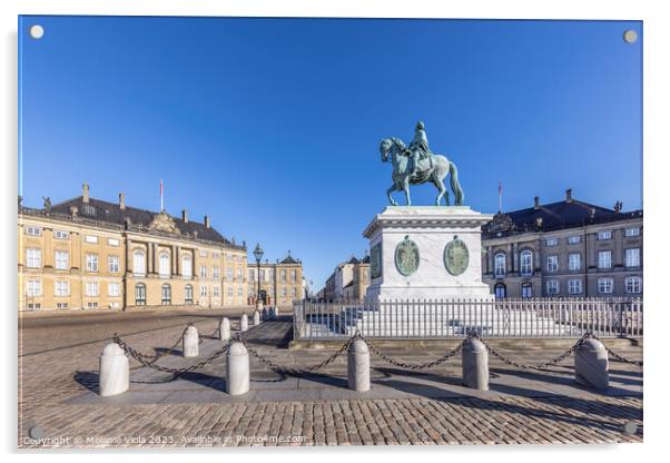 COPENHAGEN Amalienborg Palace Square with statue Acrylic by Melanie Viola
