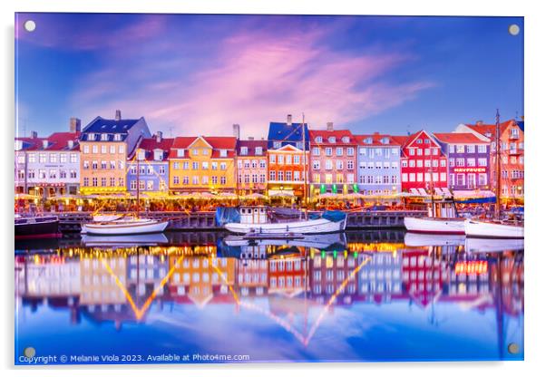 Captivating Copenhagen Waterfront Acrylic by Melanie Viola